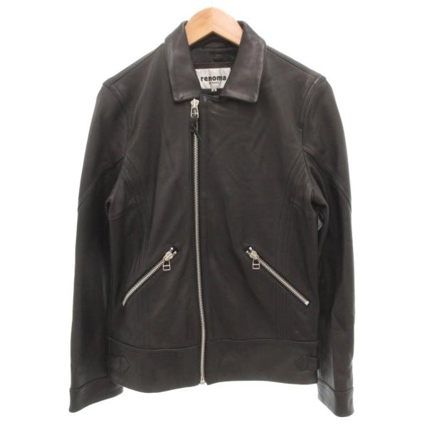 レノマ renoma オム HOMME ダブルライダースジャケット 革ジャン