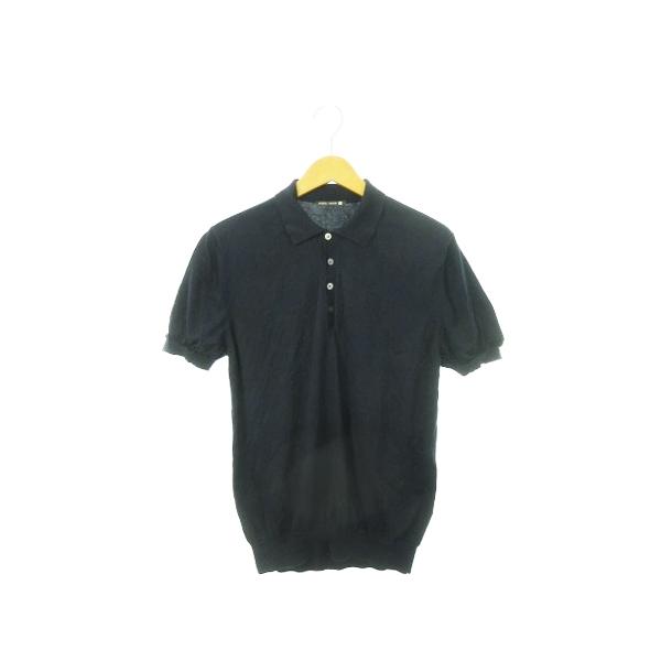 オーカ トランク AUXCA.TRUNK ポロシャツ 半袖 コットン L 紺 ネイビー /AH2 ■GY99 レディース