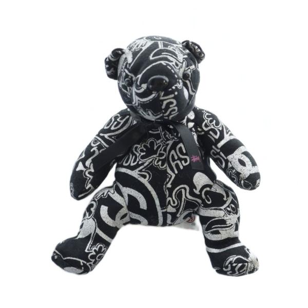 STUSSY（ステューシー） テディベア くま 人形 ぬいぐるみ 総柄 ロゴ