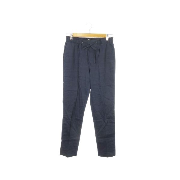セオリー Theory イージーパンツ テーパード リネン 麻 S 紺 ネイビー /MN23 ■GY99 レディース