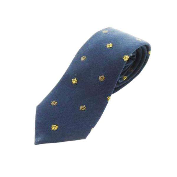 LOEWE（ロエベ） ネクタイ レギュラー 総柄 シャドーストライプ ロゴ