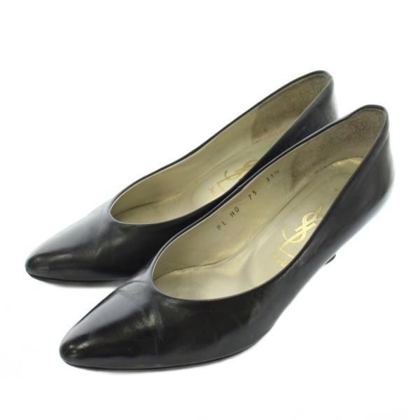 YSL 新品 パンプス35 ダークブラウン ブリジット パンプス（TPU＆パテントレザー） ブラウン | Saint