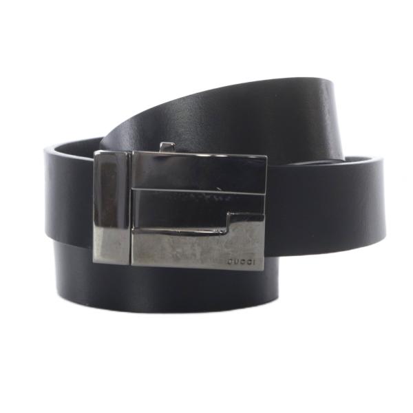 GUCCI グッチ★レディース ベルト 037 2194 BLACK GUCCI（グッチ） ベルト レザー ブラック 037・2194・1234・75・30