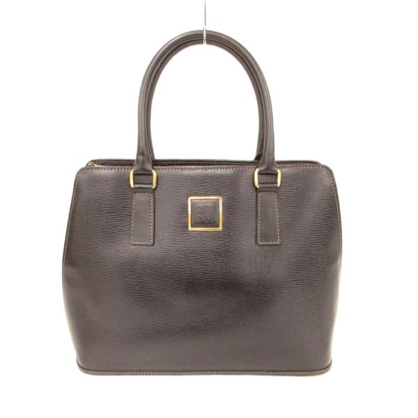 ニナリッチ NINA RICCI 2WAY ハンドバッグ ショルダー 黒 ブラック 型押し ロゴプレート ステッチ /NU ■GY99 レディース