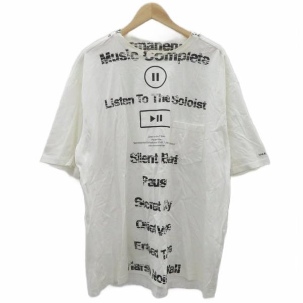 タカヒロミヤシタザソロイスト TAKAHIRO MIYASHITA The Soloist. Tシャツ カットソー 44 白 プリント 半袖 クルーネック ■GY99 メンズ