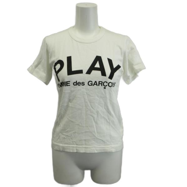 PLAY COMME des GARÇONS 半袖Tシャツ カットソー ホワイト プレイコムデギャルソン PLAY COMME des GARCONS PLAYロゴ Tシャツ S