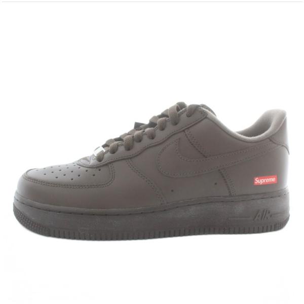 未使用品 ナイキ NIKE Supreme Air Force 1 Low Baroque Brown エアフォース1 ロー バロックブラウン スニーカー US8 茶 ブラウン
