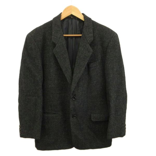 メンズビギ ハリスツイード テーラードジャケット ウール シングル 2B 2 黒 メンズビギ MEN'S BIGI ハリスツイード Harris Tweed テーラード