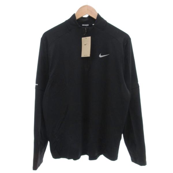 NIKE ナイキ ハーフジップ ロンT 野球 ベースボールシャツ XL 白黒 NIKE ナイキ ハーフジップ ロンT 野球 ベースボールシャツ XL 白黒