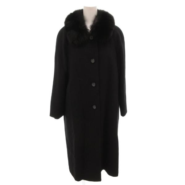 MISS ONWARD ミスオンワード ロングコート フォックスファー カシミヤ