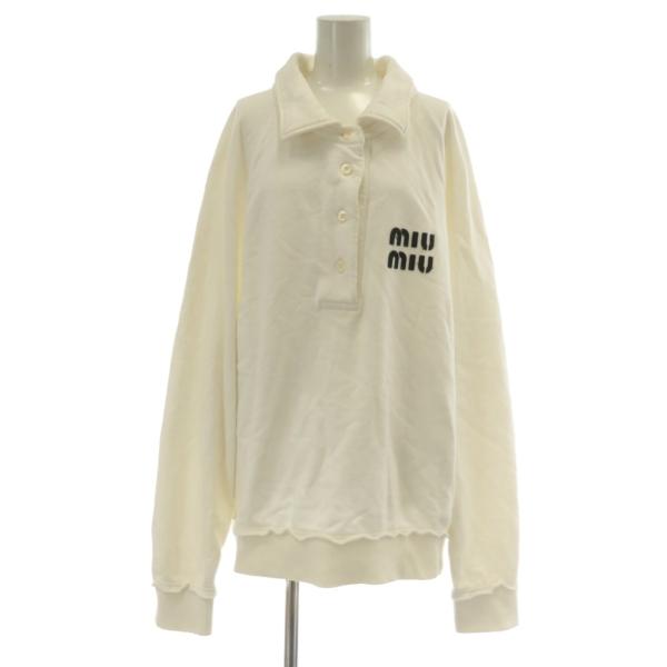 miu miu（ミュウミュウ） ロゴパッチ ポロ スウェット シャツ 長袖 S