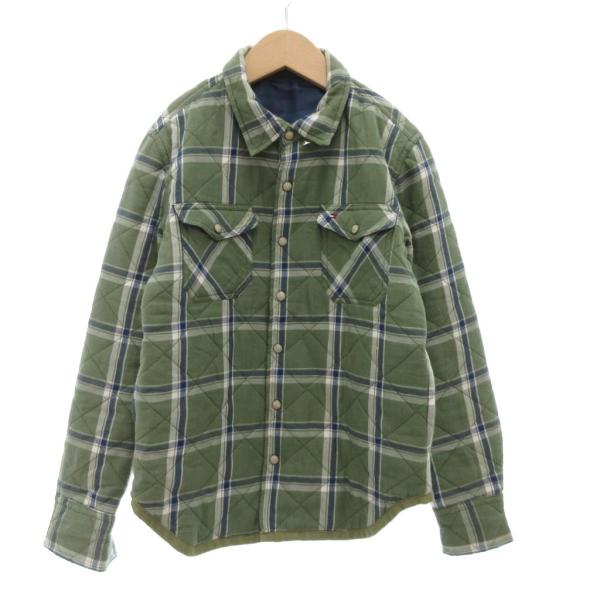 トミーヒルフィガー TOMMY HILFIGER シャツジャケット リバーシブル 中綿 緑 グリーン 紺 ネイビー /AE キッズ【ブランド】トミーヒルフィガー TOMMY HILFIGER【表記サイズ】サイズ表記なし（実寸サイズを参考にご...