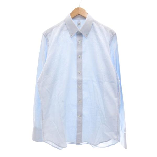 【中古】ベルルッティ Berluti コットン スクリット ボタンダウン カラーシャツ BD 長袖 カリグラフィ R41 ピンク ベルルッティ Berluti コットン スクリット ボタンダウン カラーシャツ