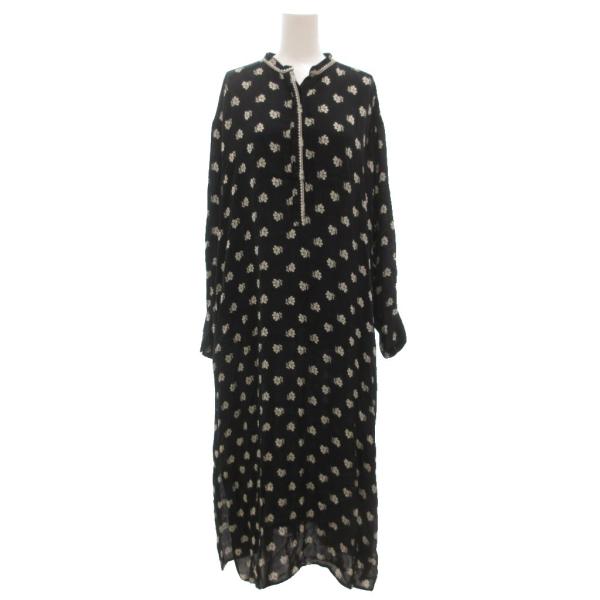 ヌキテパ NE QUITTEZ PAS! モダールサテンフラワープリントワンピース