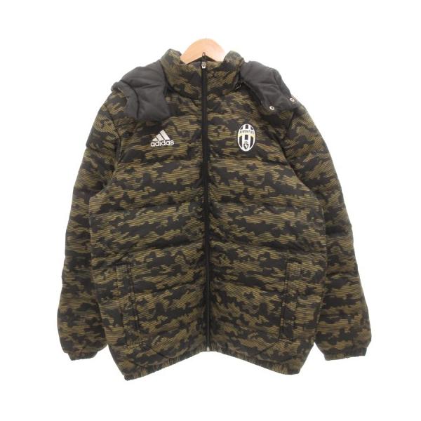【中古】未使用品 アディダス adidas ユベントスFC JUVENTUSFC タグ付き ダウンジャケット ジップアップ L フード付 adidas（アディダス） 未使用品 ユベントスFC JUVENTUSFC タグ付き