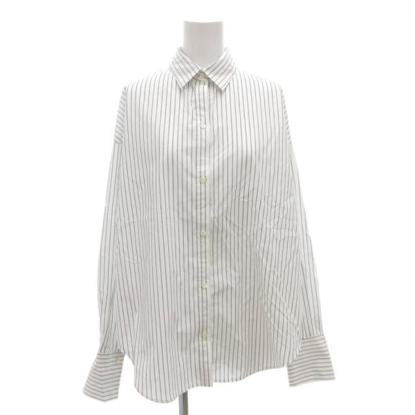 【中古】未使用品 アルアバイル allureville タグ付き コットンデザインスリーブブラウス シャツ 2 長袖 ストライプ 未使用品 アルアバイル allureville タグ付き コットンデザイン