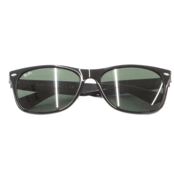 【中古】レイバン RAY BAN NEW WAYFARE サングラス 58□18-140 アイウェア 度無し ロゴ 黒 ブラック RB2132-F /AE レイバン RAY BAN NEW WAYFARE サングラス 58□18-140 アイウェア 度