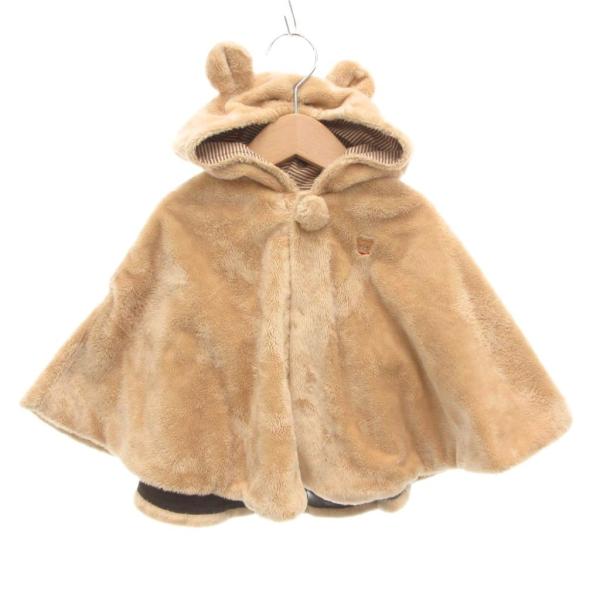 ミキハウス mikihouse ポンチョ 70-80 ベージュ クマ耳 /AE キッズ【ブランド】ミキハウス mikihouse【表記サイズ】70-80【実寸サイズ】着丈：30cm　ゆき丈：37cm　裾幅：79cm　　【素材】表地 ポリエス...