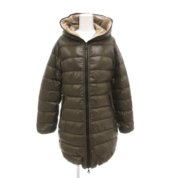 良品☆DUVETICA デュベティカ ACE フード付 ZIP UP ダウンコート ブラウン 40 ブルガリア製 正規品 レディース DUVETICA（デュベティカ） DUVETICA ACE ダウンコート 40 フード