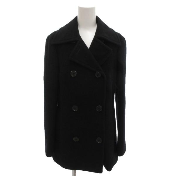 エポカ EPOCA ピーコート ジャケット アンゴラ ウール 40 黒 ブラック