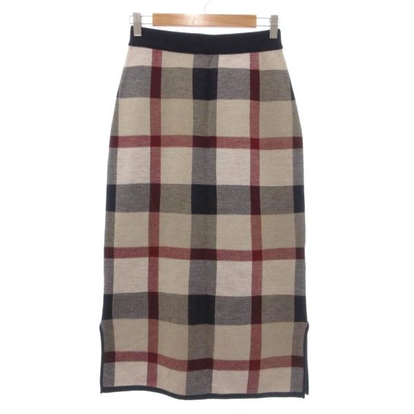 BURBERRY BLUE LABEL ブルーレーベルチェック柄スカート 38 クレストブリッジチェッククロッシングビエラスカート（スカート