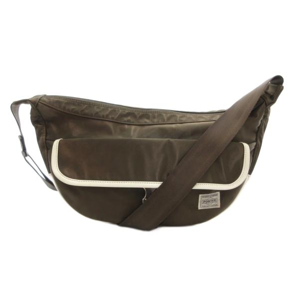 【中古】ポーター PORTER サックスバー コラボ ストーム ショルダーバッグ クロスボディ ナイロン カーキ /AE PORTER ポーター サックスバー コラボ ストーム ショルダーバッグ