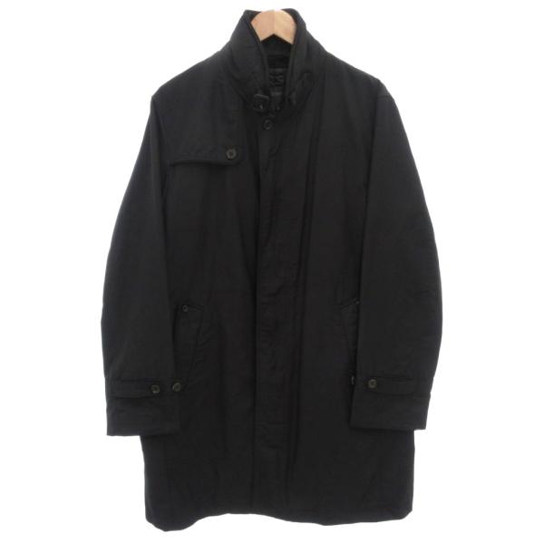 ダーバン DURBAN ロングコート スタンドカラー 比翼 中綿ライナー付き