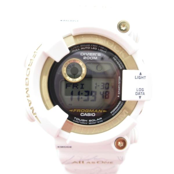 ジーショック G-SHOCK ICERC コラボ FROGMAN フロッグマン イルカクジラ 2024 腕時計 ソーラー デジタル GW-8201K-7JR 白 ホワイト /UO メ