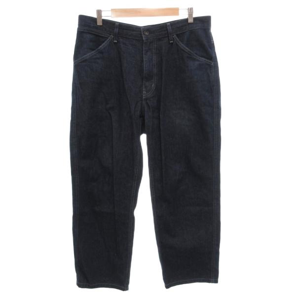 ユニクロ UNIQLO 22AW ワイドフィットジーンズ デニムパンツ ジップフライ 34 紺 ネイビー /FF メンズ