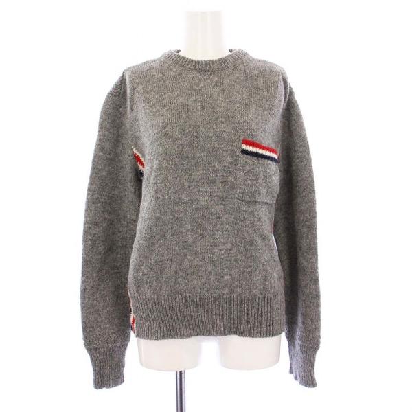 Thom Browneトムブラウン　グレー　ニット　L グレー（灰色）系 L THOM BROWNE(トムブラウン) ニット・セーター