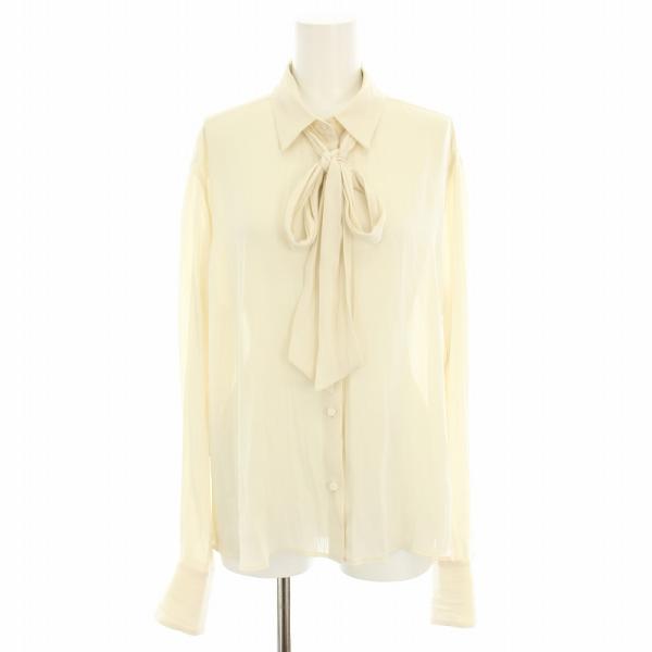 プラージュ Plage 24AW タイ TIE ブラウス シャツ 長袖 シアー
