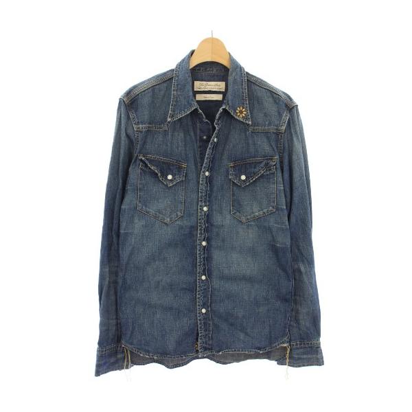 レミレリーフ REMI RELIEF ウエスタンシャツ フラワースタッズ 長袖