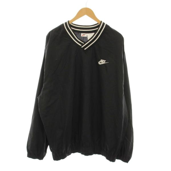 NIKE（ナイキ） ナイロン プルオーバー ジャケット XL 黒 ブラック V