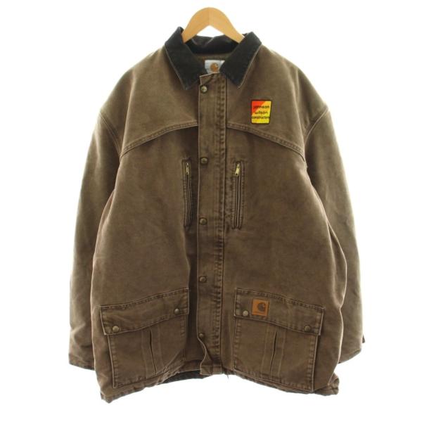 カーハート carhartt 90' s ダックジャケット ブルゾン ロゴ XL 茶