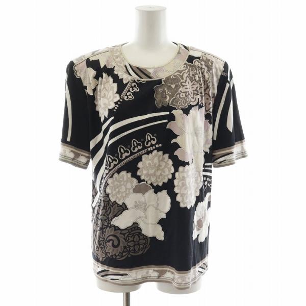 LEONARD テクニカル レオナール 0139526 ブラック カンカン素材 総柄  