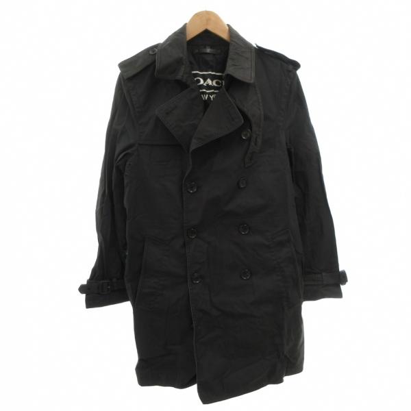 COACH コーチ トレンチコート　ダブル メンズ　Lサイズ COACH（コーチ） トレンチコート ダブルブレスト ひざ丈 XS 紺