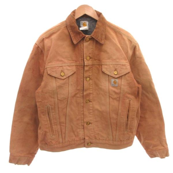 カーハート carhartt デニムジャケット Gジャン ブルゾン ロゴ 茶