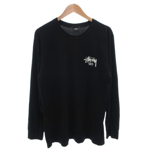 STUSSY - 【送料無料】ステューシー ロンT◎Tシャツ でかロゴ STUSSY STUSSY（ステューシー） STUSSY Tシャツ ロンT ロゴプリント 長袖 M 黒