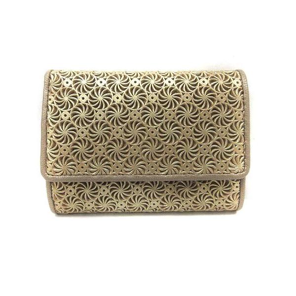 中古 ヒロコハヤシ ゴールド色 ベクトル Hiroko Hayashi 財布 三つ折り 総柄 Girasole ゴールド色 Hayashi Yi29 レディース ベクトル 古着 170 ブランド古着販売のベクトル