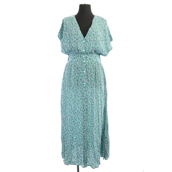 中古 ザラ Zara 花柄ワンピース ロング マキシ丈 半袖 Usa S 青 ブルー My Os レディース ベクトル 古着 170 ブランド古着販売のベクトル 通販 Yahoo ショッピング