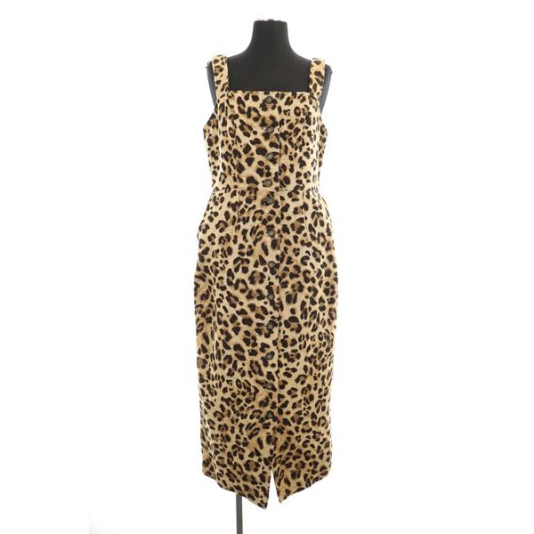 中古 マウジー Moussy 19ss Front Button ドレス ワンピース ロング タイト ノースリーブ レオパード柄 2 ベージュ My Os レディース ベクトル 古着 170 ブランド古着販売のベクトル 通販 Yahoo ショッピング