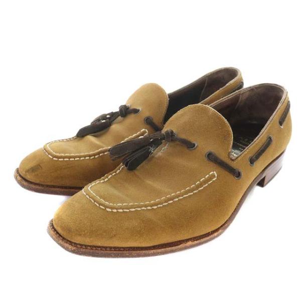 カルミナ CARMINA ローファー スエード ローヒール タッセル 7.5 25.5