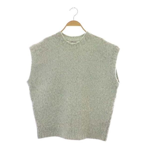 オーラリー AURALEE WOOL ALPACA FELT KNIT VESTニットベスト プル