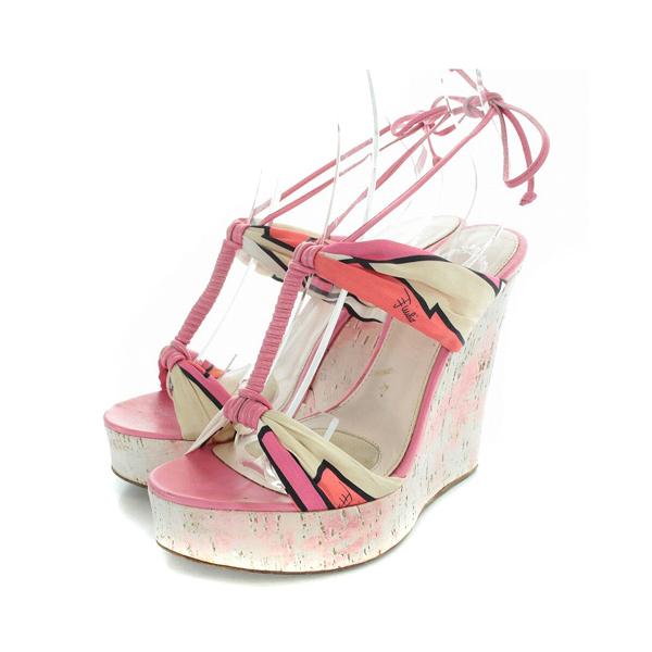 エミリオプッチ EMILIO PUCCI ウェッジソール サンダル ストラップ