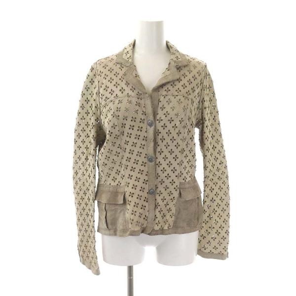 サルバトーレ サントロ Salvatore Santoro パンチング レザーシャツ