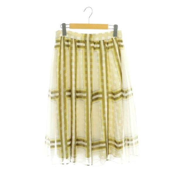 【極美品】セオリーリュクス　ウールジャージー　フレアスカート　ミモレ　38 theory luxe（セオリーリュクス） theory luxe HALRUN B 総柄フレア