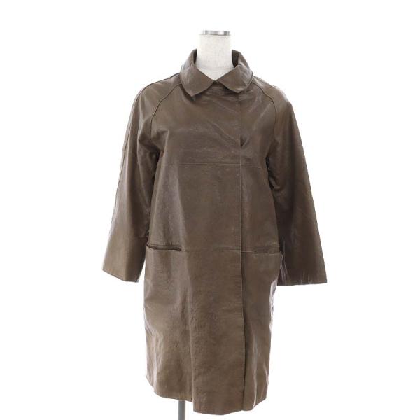 ダーマコレクション●極美品●希少カラー ウール混配色バルカラーコート 飾り釦 L ダーマコレクション○極美品○希少カラー ウール混配色バルカラー