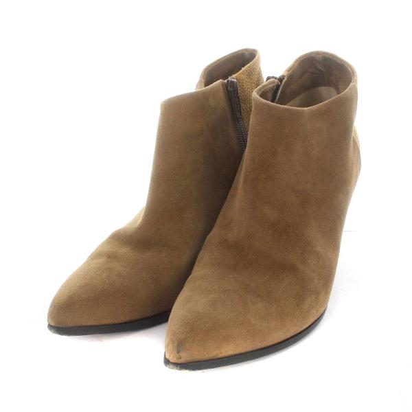 ペリーコ PELLICO ショートブーツ スエード チャンキーヒール 37 24cm
