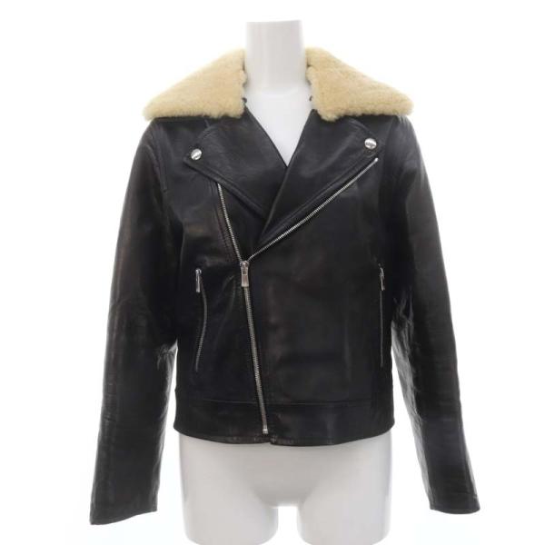 ルルオンザブリッジ LULU on the BRIDGE 襟ボアダブルライダース