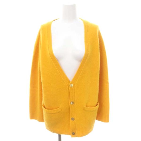 ドゥロワー Drawer カシミヤニットカーディガン 長袖 マスタード  